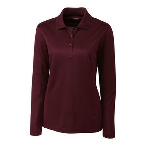 NWT Clique Bordeaux Ice Pique Long Sleeve Tech Polo